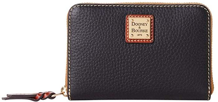 Dooney & Bourke Pebble Medium Zip Around Wallet Black