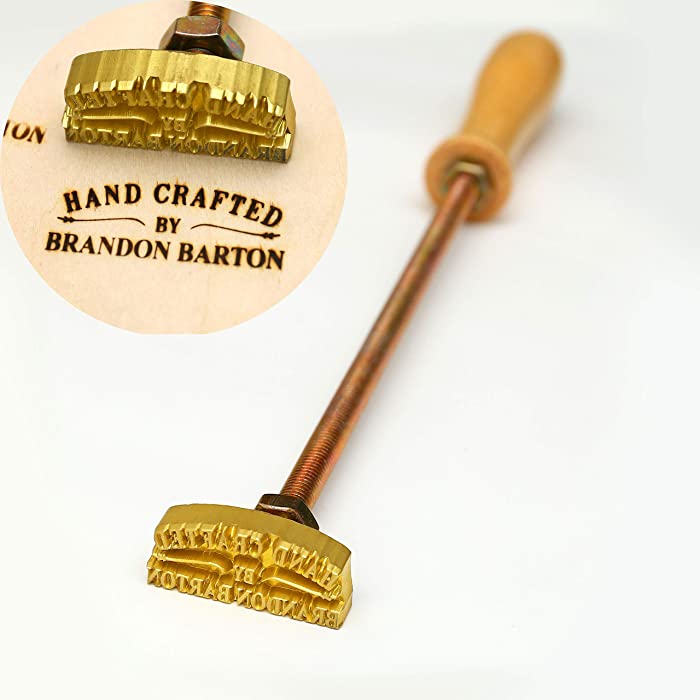 Custom Logo Wood Branding Iron,Durable Leather Branding Iron Stamp,Wood Branding Iron/Wedding Gift,Handcrafted by Design (1"x1")