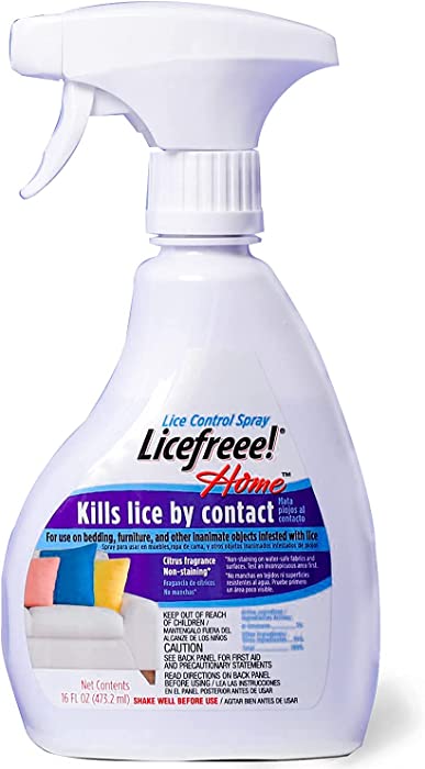 Tec Labs Licefreee Home Spray Head Lice Treatment for Furniture, Non-Staining, 16 Fl Oz