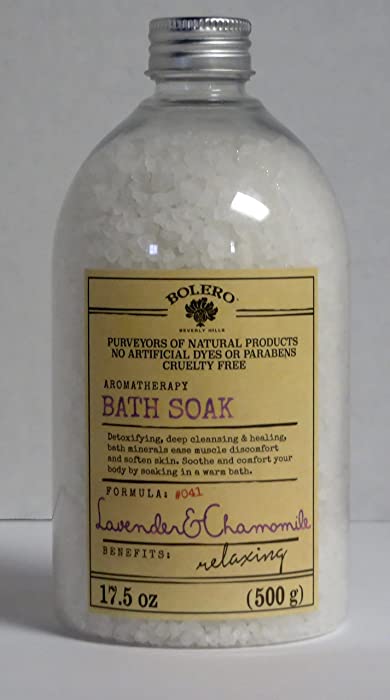 Bolero Beverly Hills Aromatherapy Bath Soak, Relaxing Lavender & Chamomile 17.5 oz.