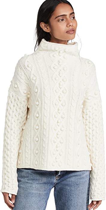 Theory Women's Mixed Cable Pullover Sweater