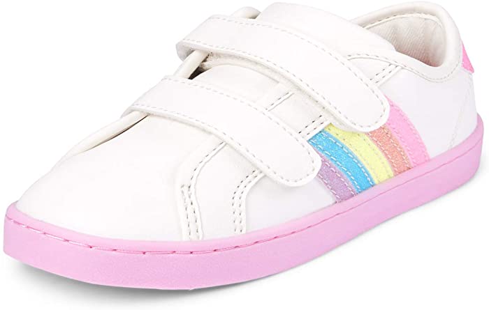 The Children's Place Unisex-Child Rainbow Velcro Sneakers
