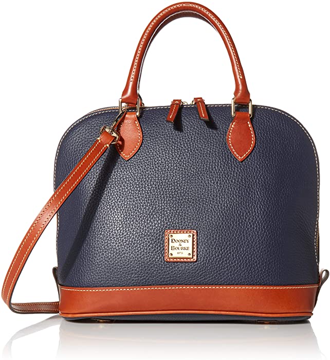 Dooney & Bourke Zip Zip Satchel Pebble Grain Leather Shoulder Bag Purse Handbag