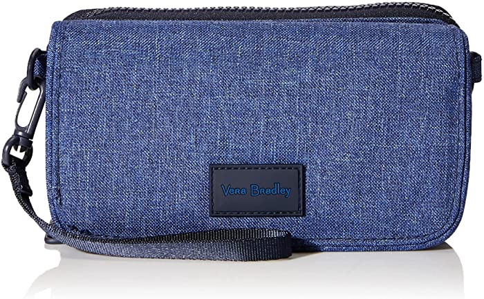 Vera Bradley Women's Recycled Lighten Up ReActive Compact Crossbody Purse with RFID Protection
