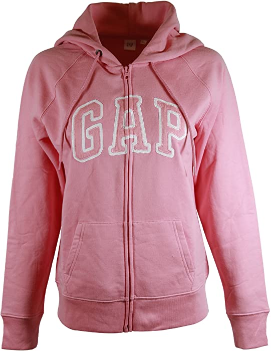 GAP Womens Fleece Arch Logo Full Zip Hoodie