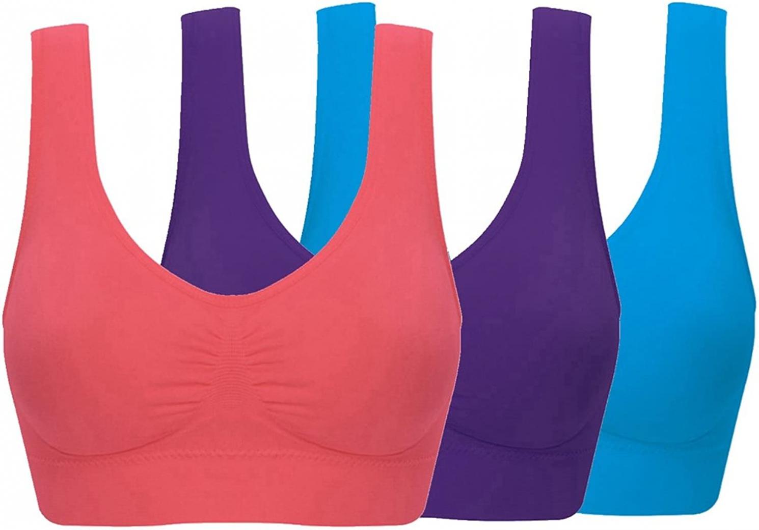 ohlyah Women's Seamless Wire-Free Bra with Removable Pads