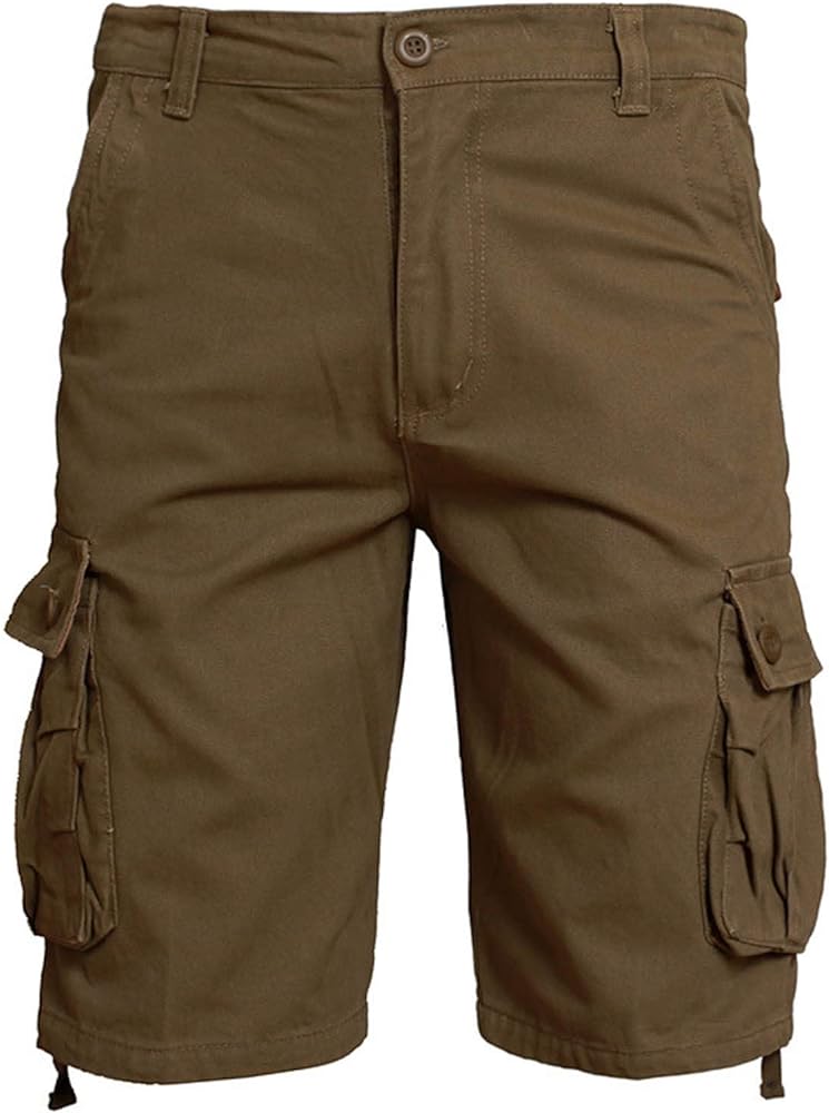 Lastesso Mens Tactical Cargo Shorts Cotton Twill Multi Pocket Outdoor Workout Shorts Big and Tall Casual Work Military Short