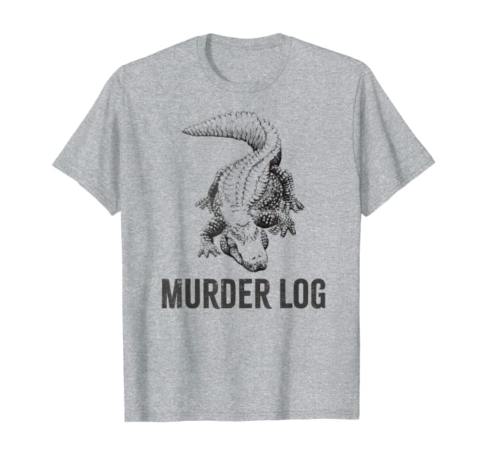 Animals of the World Murder Log Alligator Crocodile T-Shirt