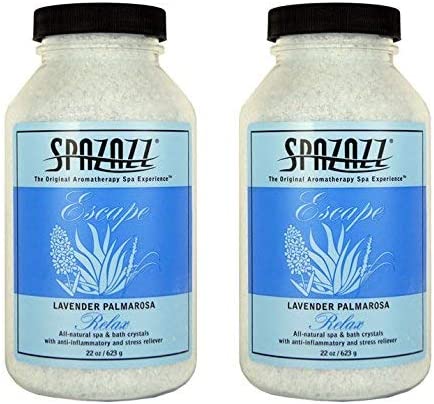 Spazazz Aromatherapy Spa/Bath Crystals 2PK – Classics (Lavender Palmerosa 22oz (2 Pack))