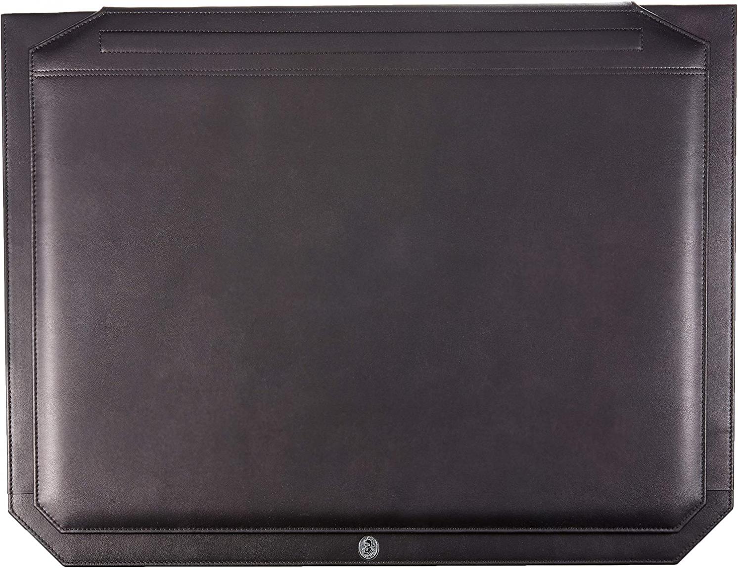 EL CASCO M740 Matt Leather Desk with Pocket - Black