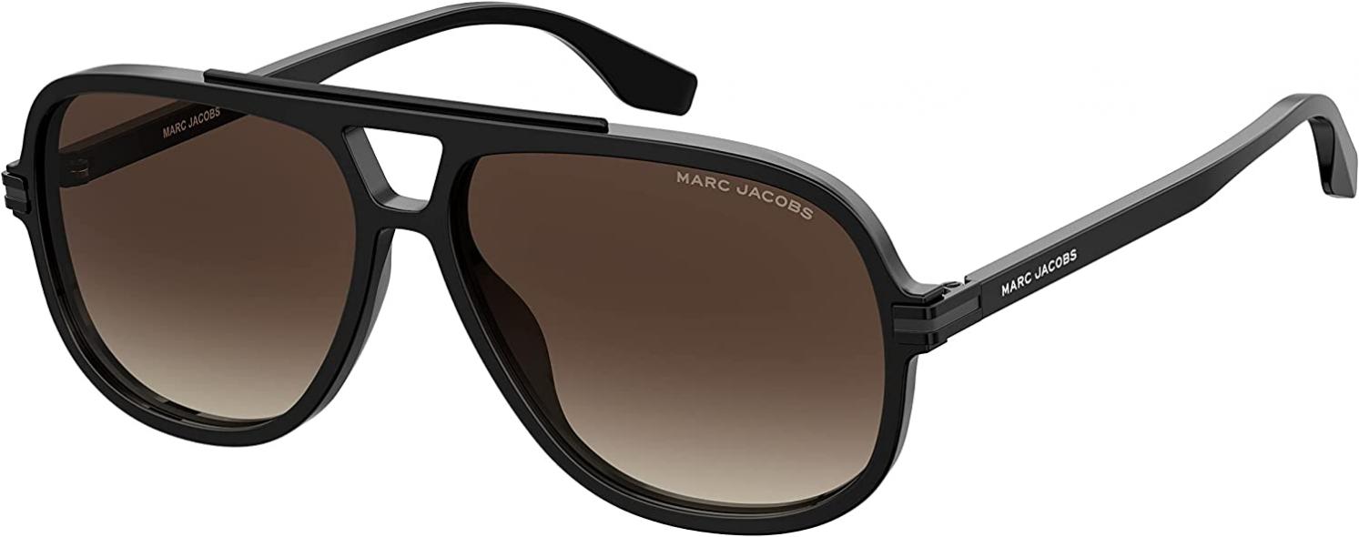 Marc Jacobs Men's Marc 468/S Navigator Sunglasses, Black/Brown Gradient, 59mm, 14mm