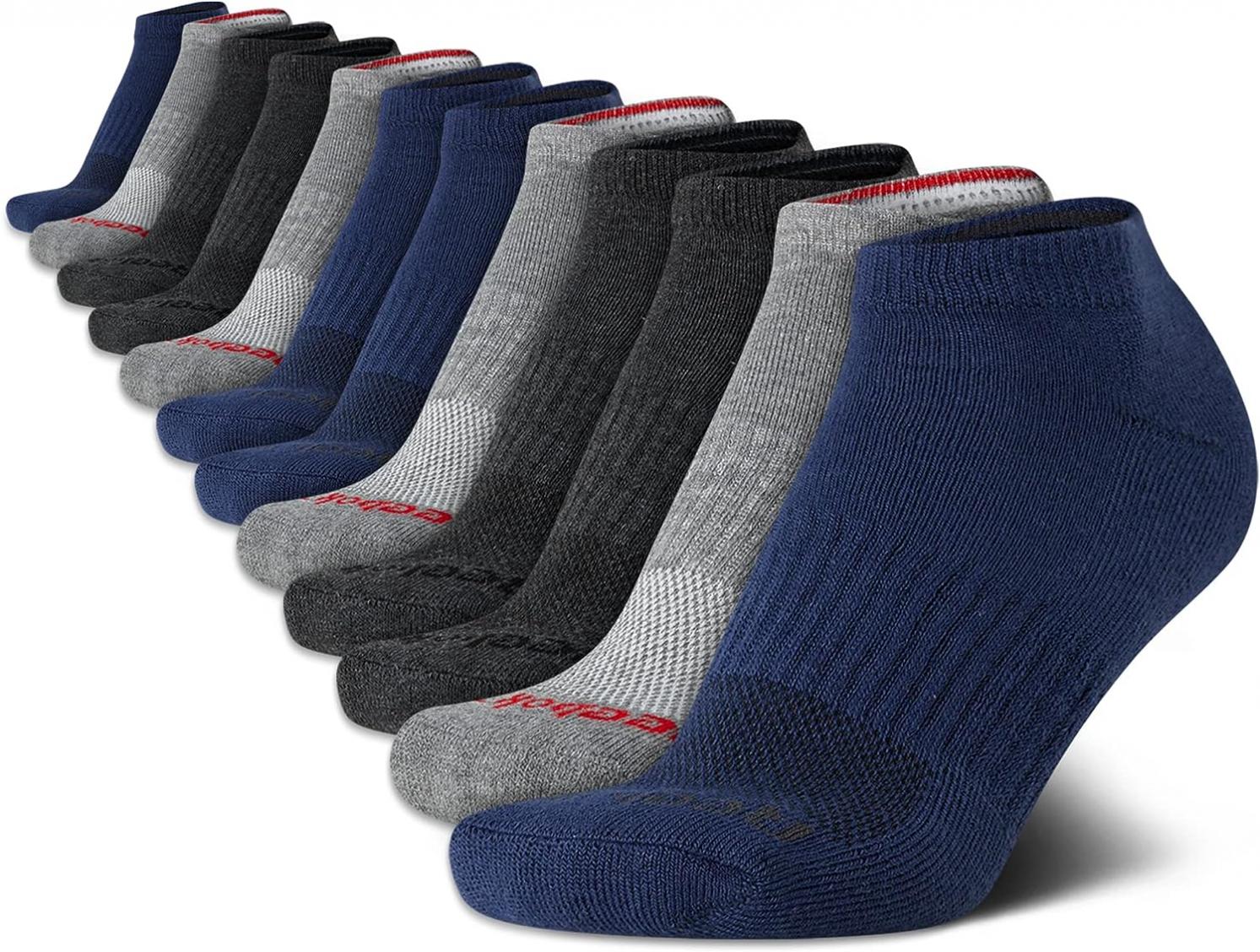 Reebok Boys' Socks - Athletic Low Cut Ankle Socks (12 Pack)