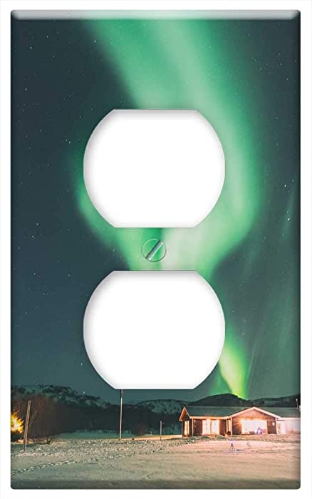 Switch Plate Outlet Cover - Aurora Green Light Atmosphere Sky House