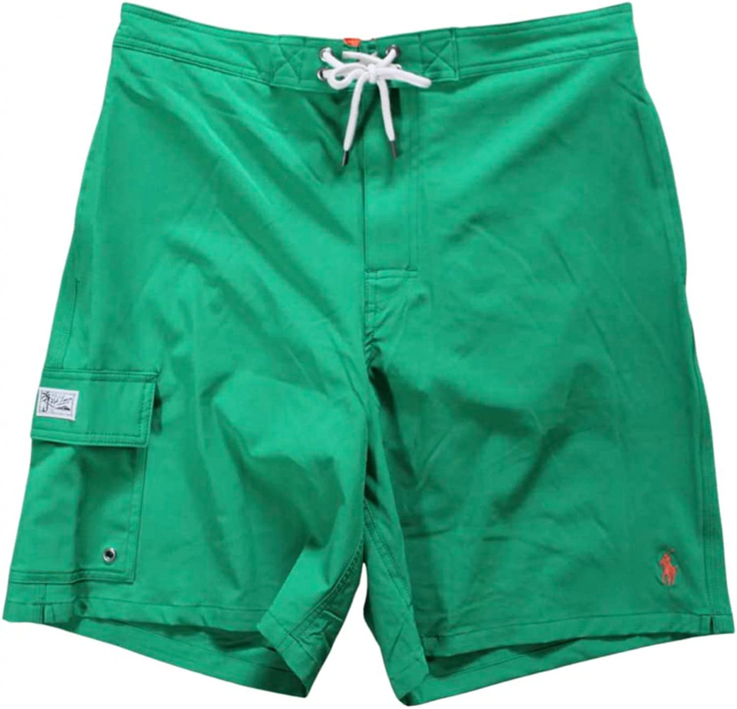 POLO RALPH LAUREN 8.5-Inch Kailua Classic Fit Swim Trunks Size Large Green Shorts
