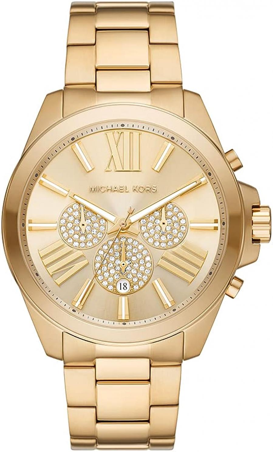 Michael Kors Men's Wren Chronograph Gold-Tone Stainless Steel Watch (Model:MK8928)