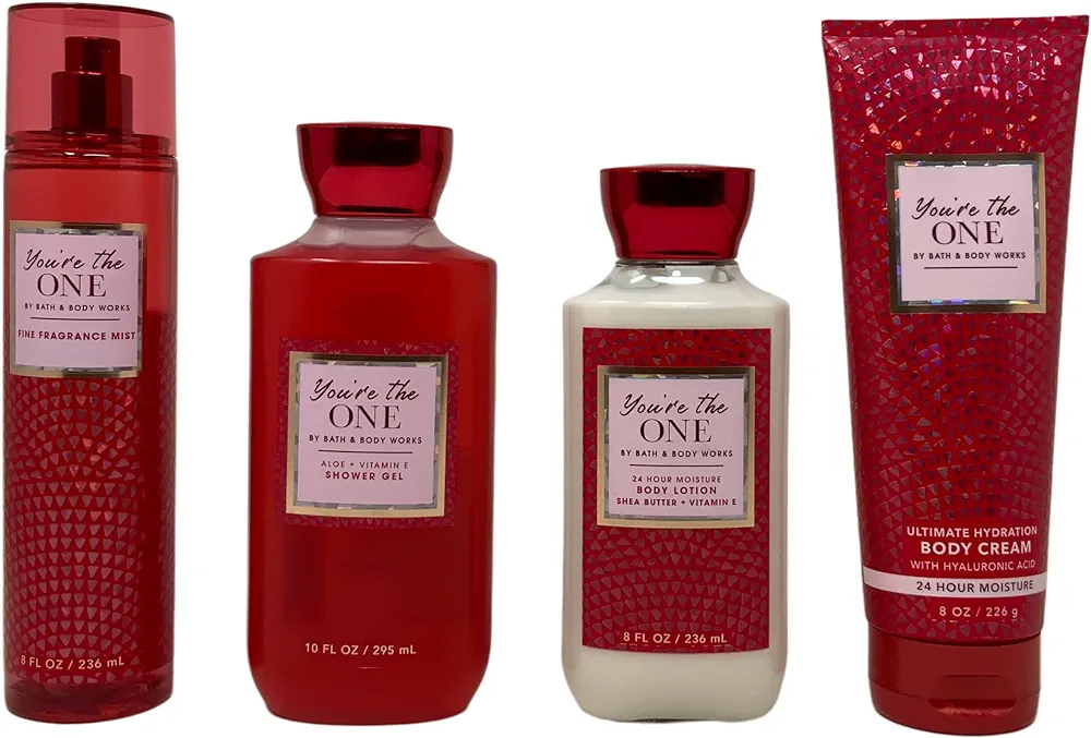 Bath & Body Works You're the One - Deluxe Gift Set - Body Lotion - Body Cream - Fine Fragrance Mist and Shower Gel - Full Size