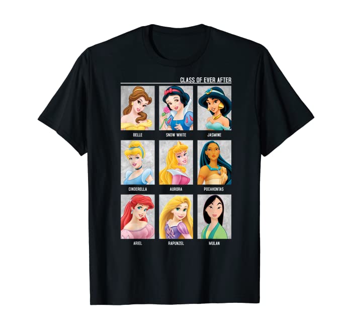 Disney Princesses Class of Ever After Color Graphic T-Shirt T-Shirt