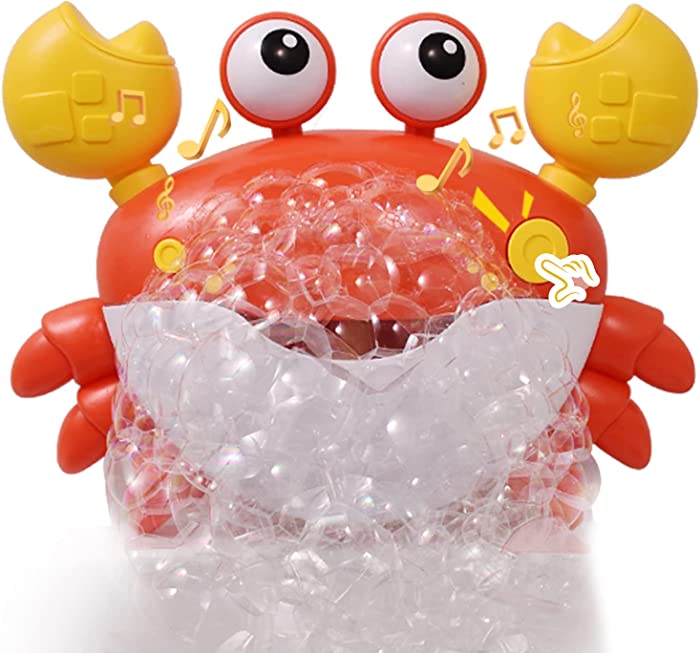 Charmspal Baby Bath Toy Bubble - Crab Bath Toys for Kids - Baby Bathtub Toys Musical Bubble Machine - Toddlers Bath Toys with Suction Cups Music - Bath Gifts for Boys and Girls