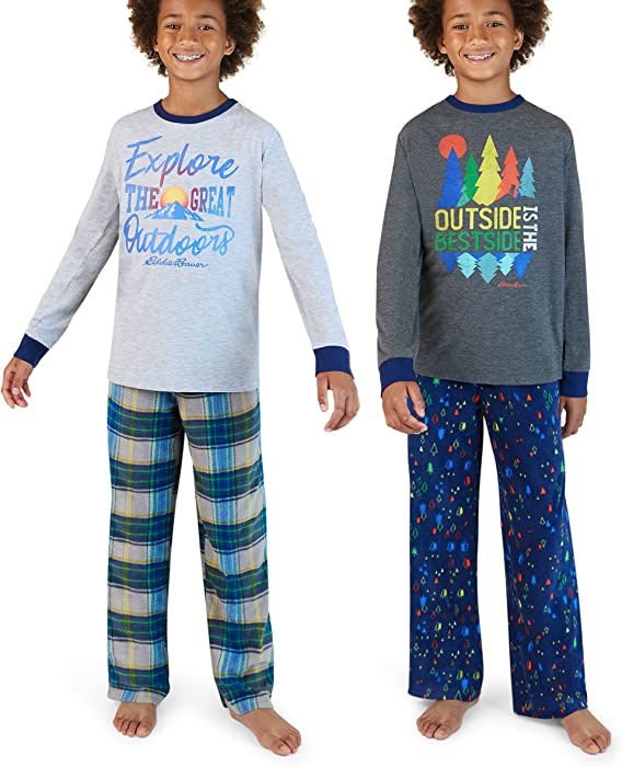 Kids Pajamas 4-Pc. Sleep Set – Boys' Sleepwear by Eddie Bauer
