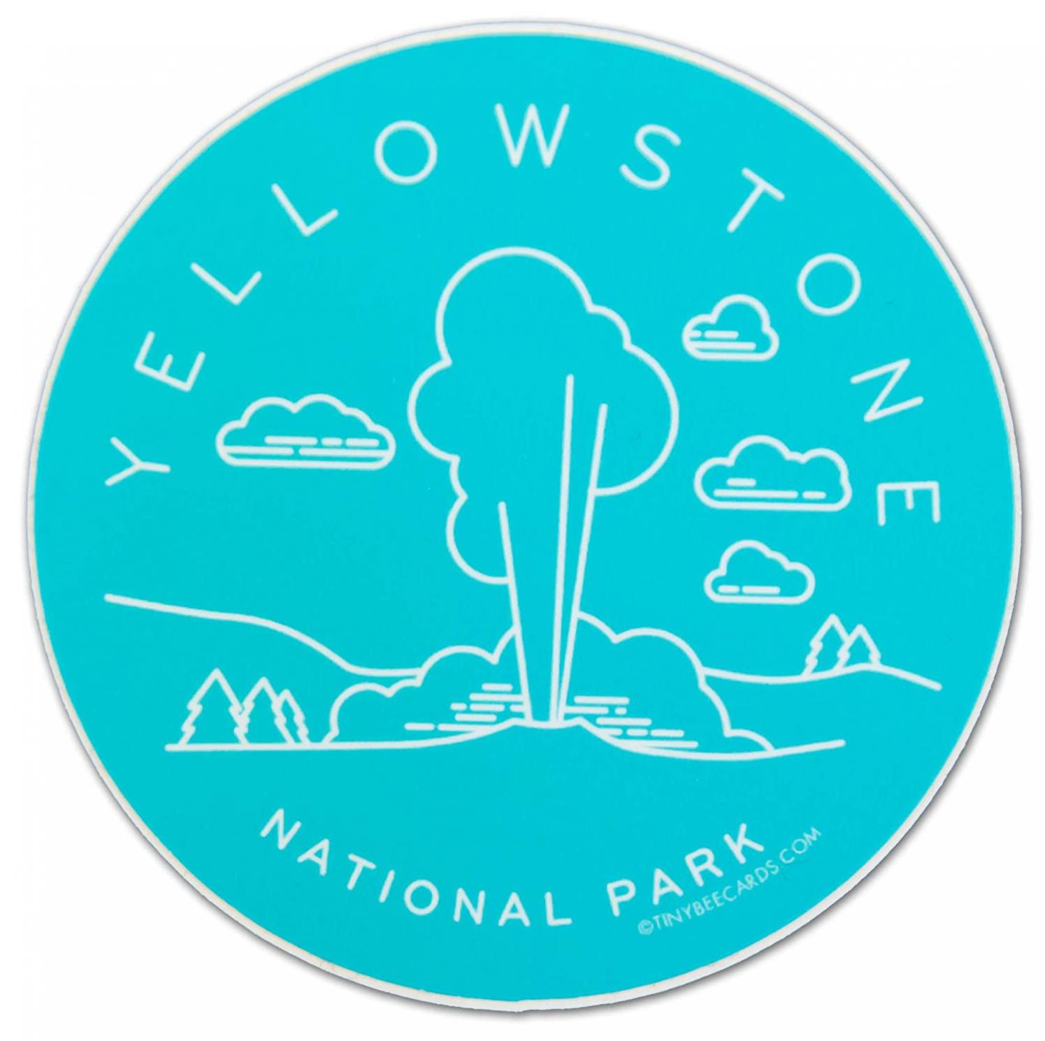 Yellowstone National Park Sticker - Dishwasher Safe Nature Decal 3"x3"