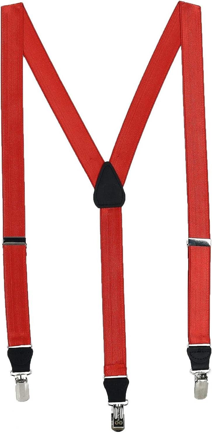 CrookhornDavis Men's Y Back Satin Elastic Braces (Suspenders)