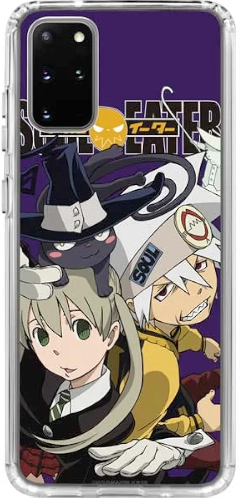 Skinit Clear Phone Case Compatible with Galaxy S20 Plus - Officially Licensed Soul Eater Purple Design