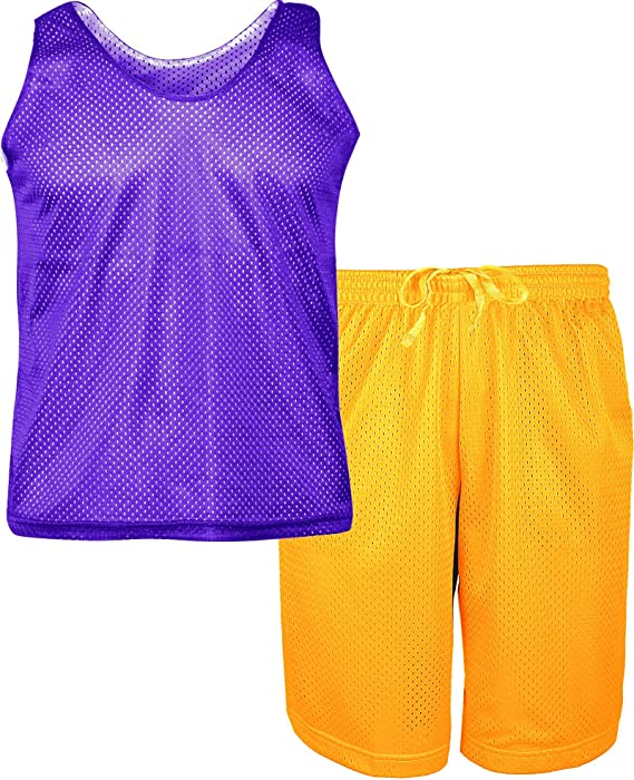 OLLIE ARNES Men's Mesh Tank Top and Short Sets NBA Team Colors (S-2XL)