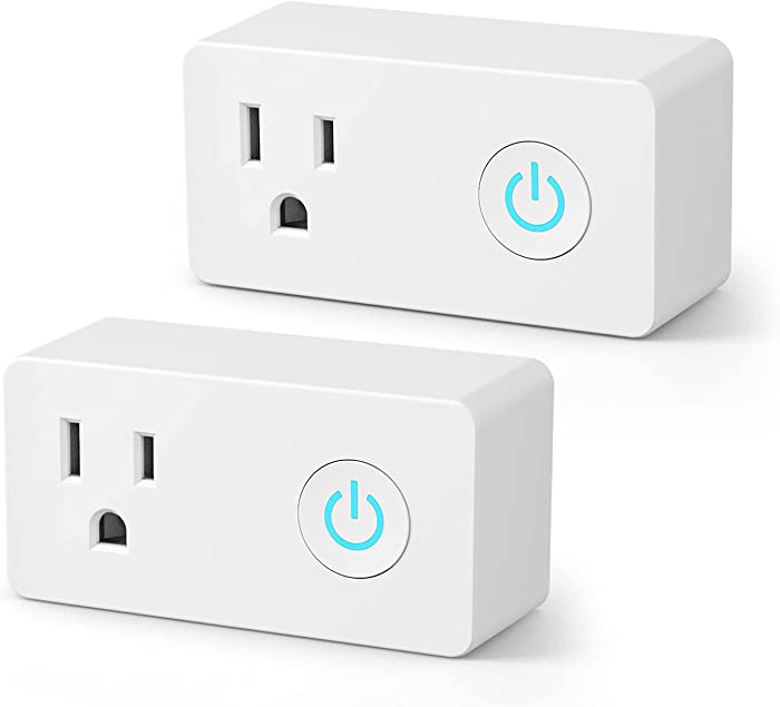 BN-LINK WiFi Heavy Duty Smart Plug Outlet, No Hub Required with Timer Function, White, Compatible with Alexa and Google Assistant, 2.4 Ghz Network Only (2 Pack)