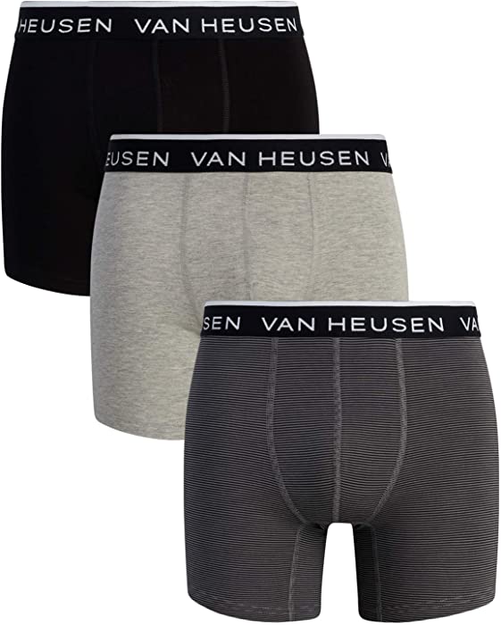 Van Heusen Men’s Underwear - Cotton Stretch Boxer Briefs with Contour Pouch (3 Pack)
