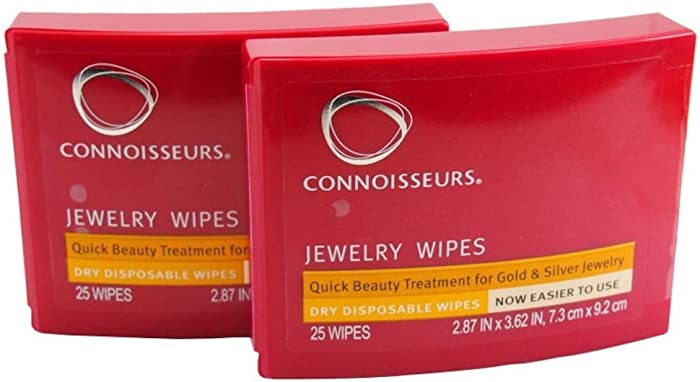 CONNOISSEURS Jewelry Cleaners, 50 Wipes