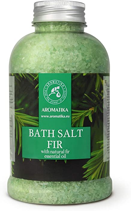 Fir Bath Salt with Natural Fir Essential Oil 21.16 Ounces - Natural Bath Sea Salt - Coniferous Salts - Best for Bath - Good Sleep - Relaxing - Body Care - Beauty - Aromatherapy