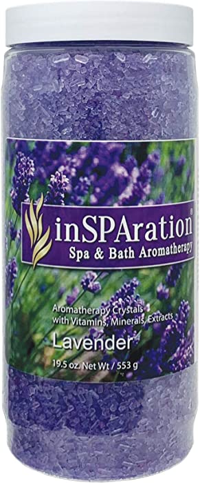 InSPAration 7463 Lavender Crystals-Epsom Salts, 19 oz, Purple