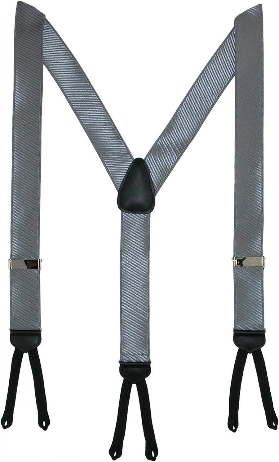 CrookhornDavis Suspenders for Men, Adjustable Fashion Accessories (Diagonal)