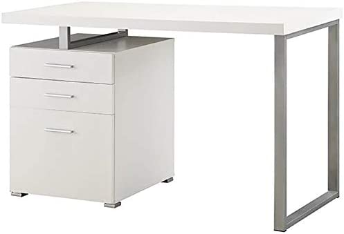 Coaster Brennan 3-Drawer Reversible Set up Office Desk | White.