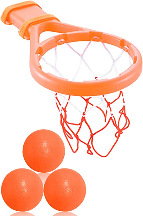 3 Bees & Me Bath Toy Basketball Hoop & Balls Set for Boys and Girls - Kid & Toddler Bath Toys Gift
