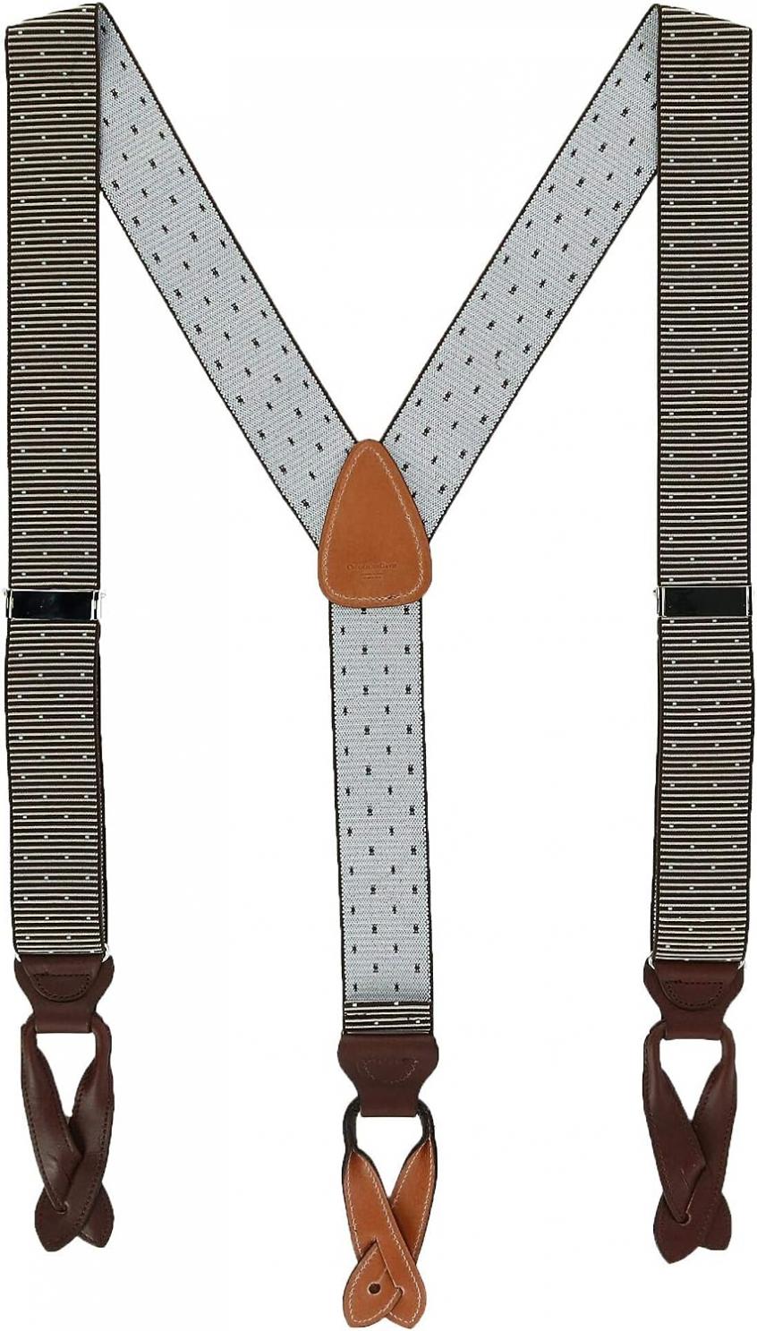 Suspenders for Men, Adjustable Fashion Accessories - (Step Dot)