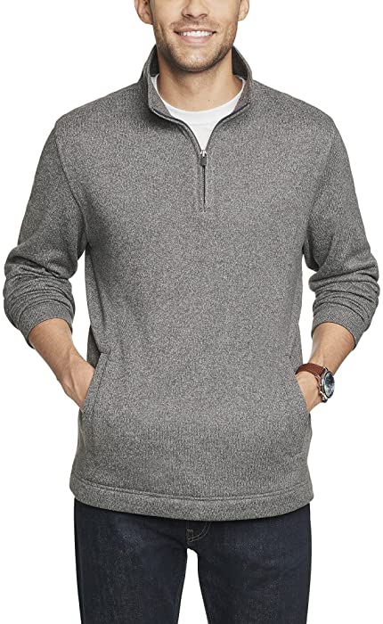 Van Heusen Men's Flex Long Sleeve 1/4 Zip Soft Sweater Fleece