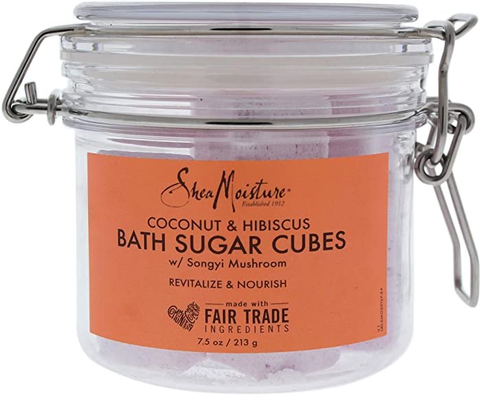 Shea Moisture Coconut and Hibiscus Bath Sugar Cubes for Unisex, 7.5 Ounce
