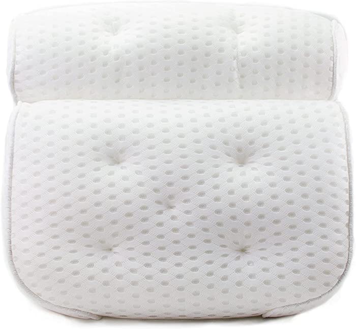 Bath Pillow - Extra Comfortable Cushioned 4D Bathtub Pillow - Bath Pillows For Tub, Jacuzzi, Hot Tub Pillow For Back and Head and Neck Support by grace and stella