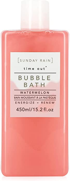 Time Out Energize Renew Watermelon Pink 15.2 Ounce Cleansing Bubble Bath