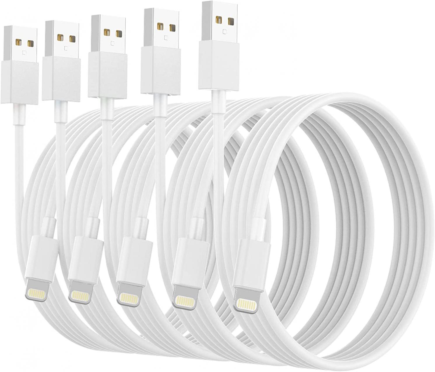 5 Pack(3/3/6/6/10FT)Original[Apple MFi Certified] iPhone Charger,Lightning Cable Fast Charging Cord iPhone Charging Cable Compatible iPhone 14 Pro Max13/12/11 Pro Max/Mini/XS MAX/XR/XS/X/8/7/Plus iPad