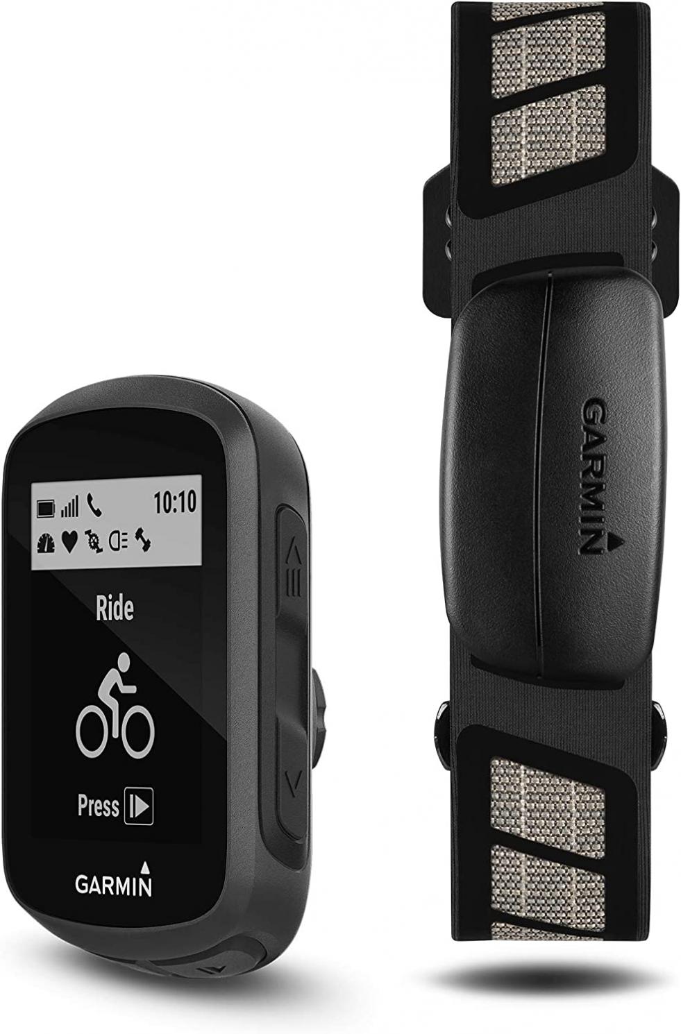 Garmin Edge® 130 Plus Bundle, GPS Cycling/Bike Computer with Sensors and HR Monitor, Download Structure Workouts, ClimbPro Pacing Guidance and More (010-02385-10)