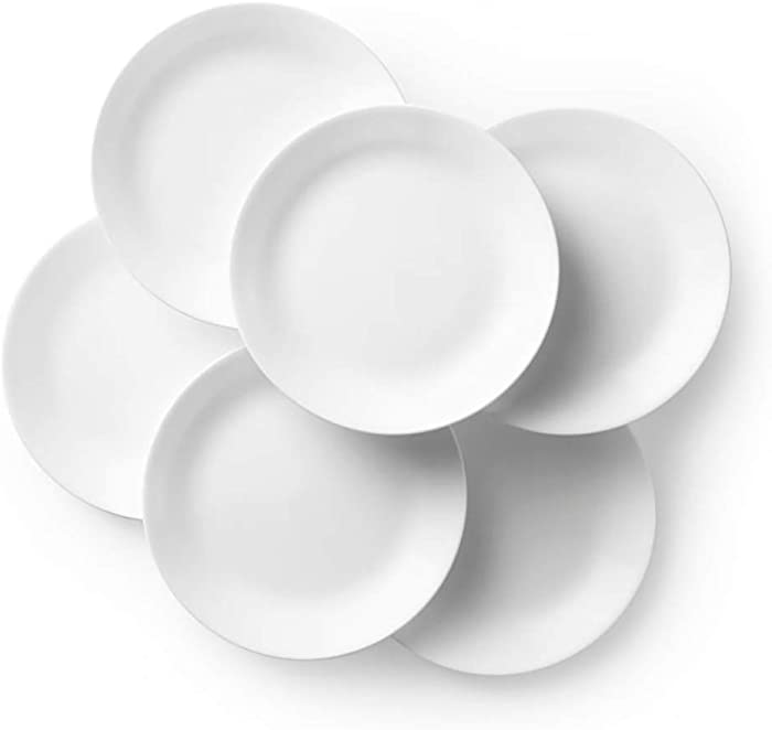 Corelle Winter Frost White Dinner Plates Set (10-1/4-Inch, 6-Piece)