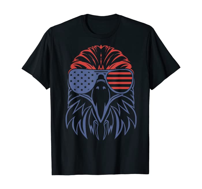 American Bald Eagle USA Flag Shirt 4th of July Eagle USA T-Shirt