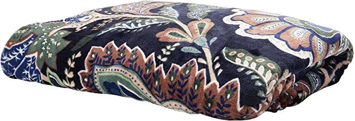 Vera Bradley Fleece Plush Blanket, Java Navy Camo, Full/Queen