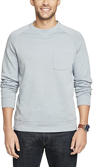 Van Heusen Men's Essential Long Sleeve Ponte Crewneck Sweatshirt