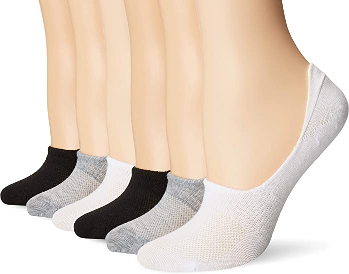 Hanes womens Comfort Fit Mid-sport Liner Socks, 6-pair Pack
