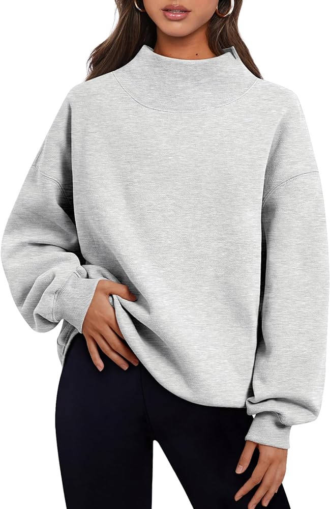 Trendy Queen Womens Oversized Sweatshirts Turtleneck Pullover Long Sleeve Hoodies Tops Fall Outfits 2024 Clothes