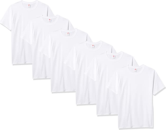 Hanes Men's Essentials Short Sleeve T-shirt Value Pack (6-pack)