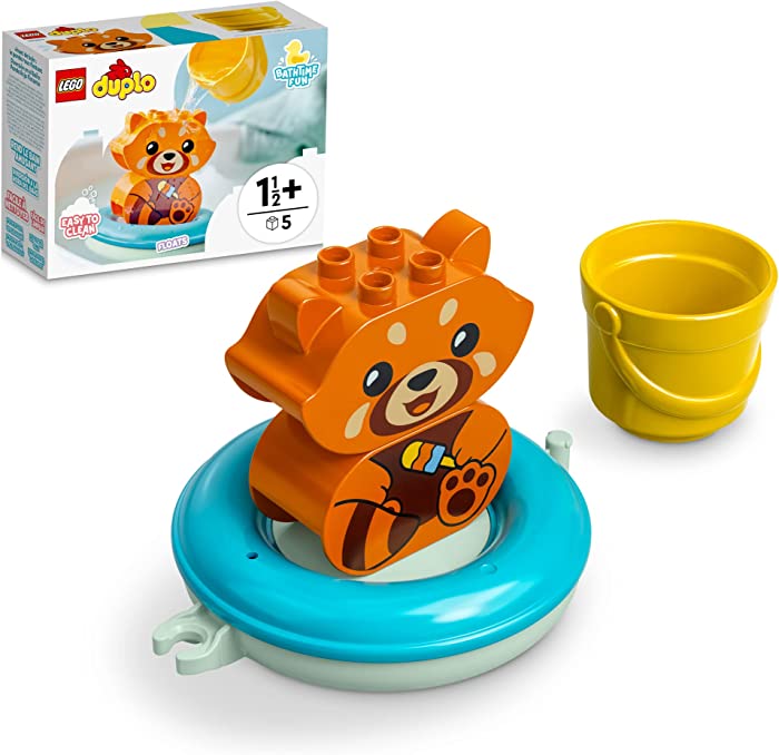 LEGO DUPLO My First Bath Time Fun: Floating Red Panda 10964 Building Toy for Preschool Kids Aged 18 Months and up (5 Pieces)